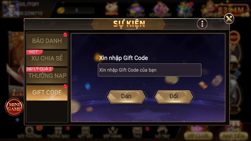 Hướng dẫn nhận thưởng giftcode của Win456 CC